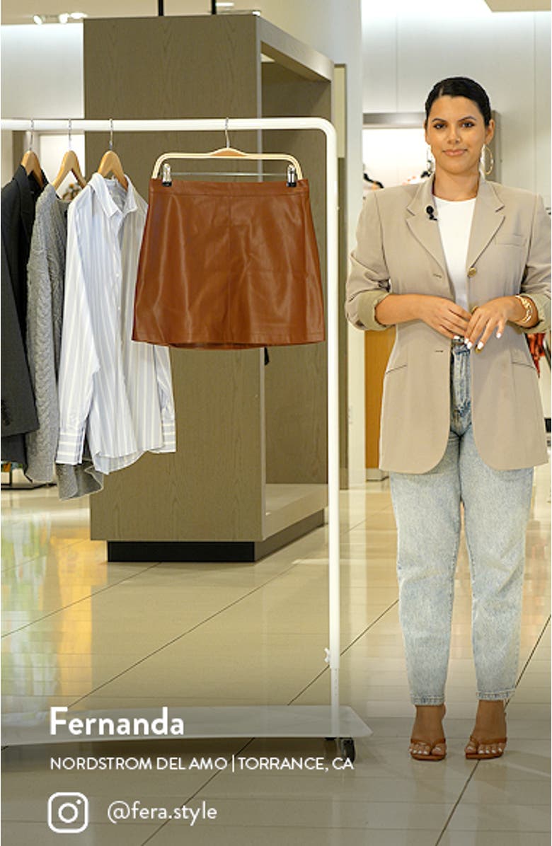 Basel Faux Leather Miniskirt, sales video thumbnail