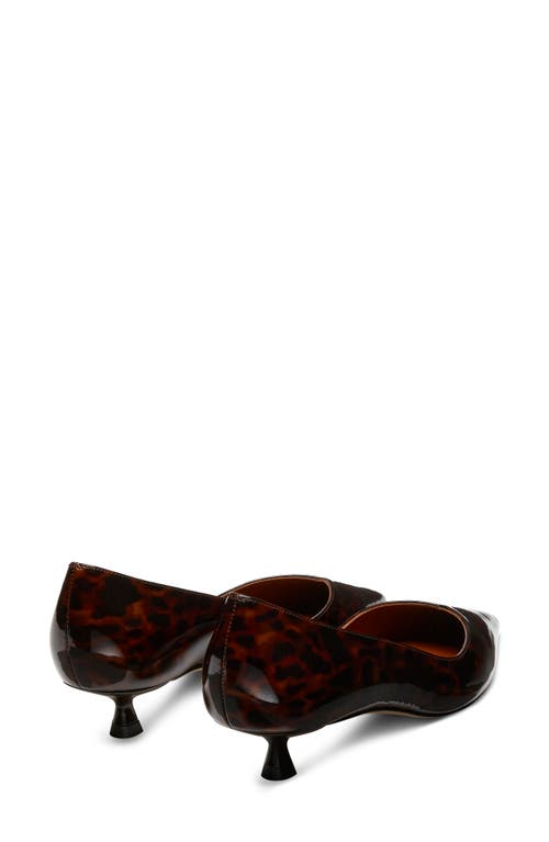 Stuart Weitzman Eva Tortoiseshell Kitten-heel Pumps In Dark Brown