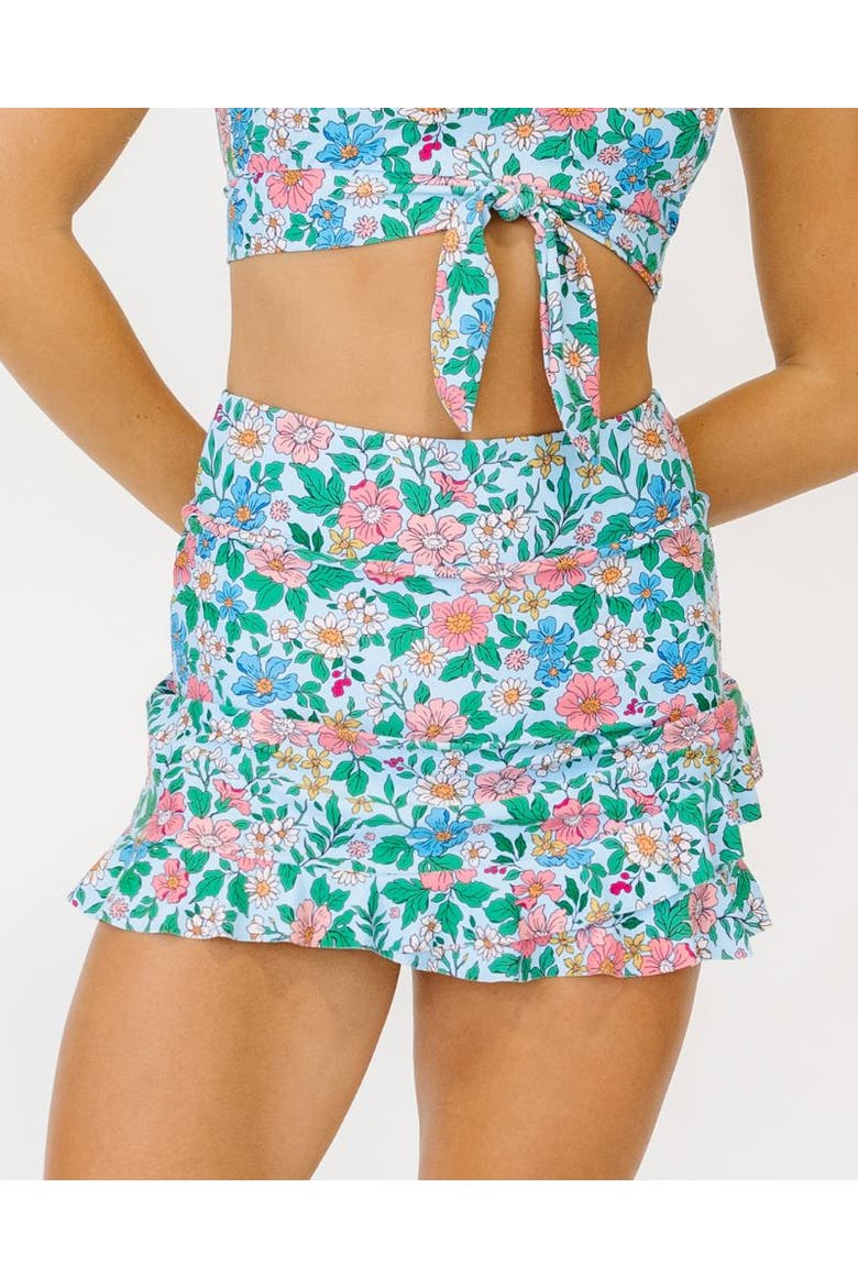 Ruffle Skirt w/ Bottoms, Main, color, Trellis Floral