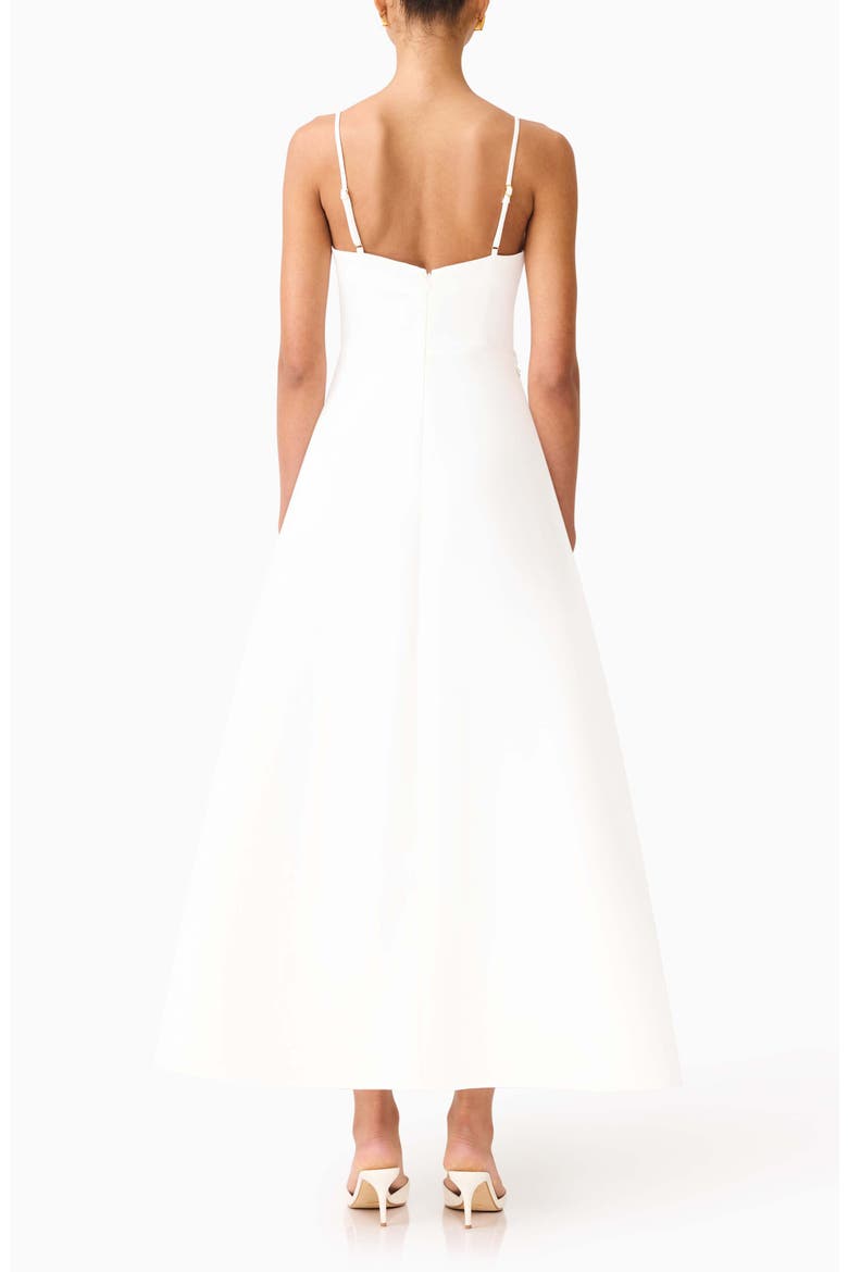 Stella Floral Embellished A-Line Gown, Alternate, color, WHITE