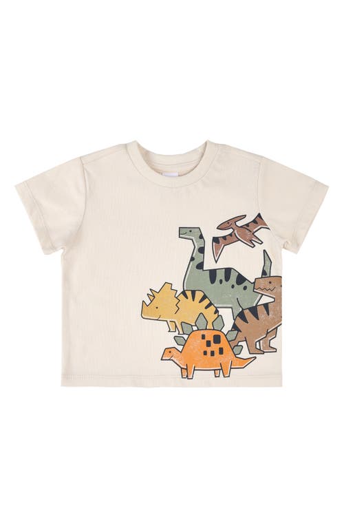 Pl Baby By Petit Lem Graphic T-shirt, Cargo Shorts & Cap Set In Olive Dino