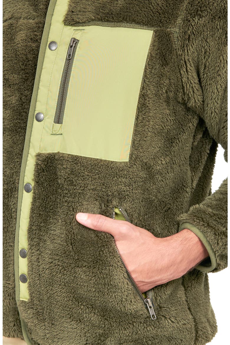 Solid Fuzzy Jacket, Alternate, color, GREEN