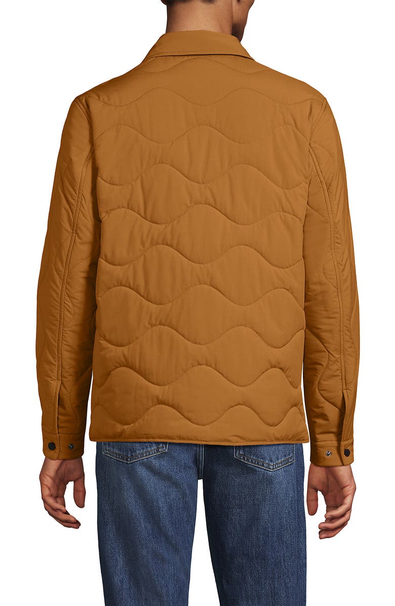 Lands' End Quilted Insulated Shirt Jacket, Alternate, color, Canyon Camel