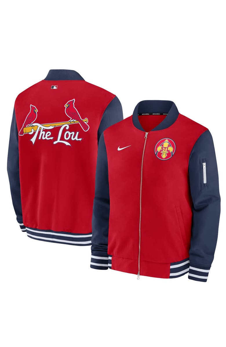 Nike Men's Nike  Red St. Louis Cardinals 2024 City Connect Authentic Collection Game Time Full-Zip Jacket, Main, color, Red