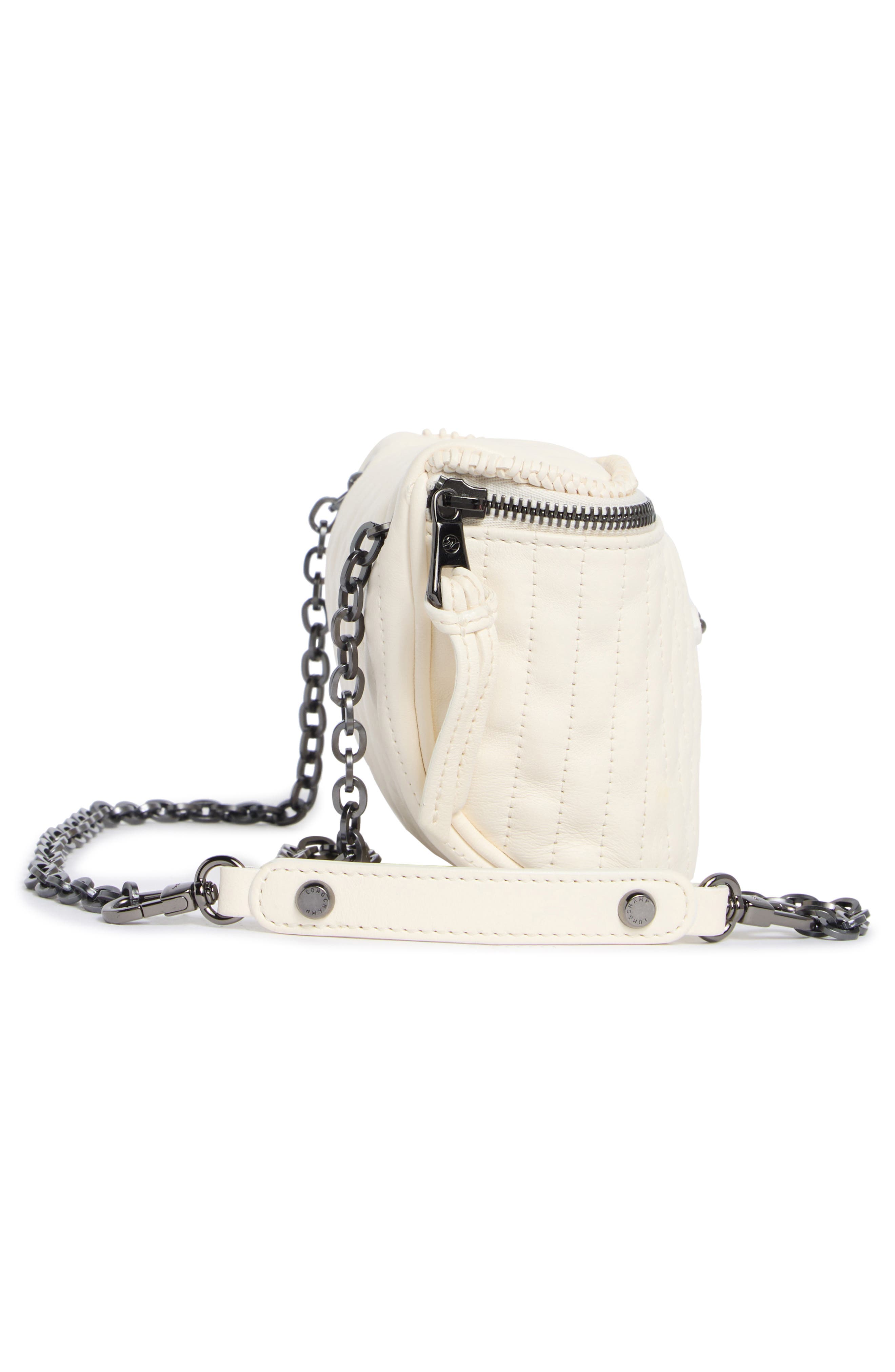 Longchamp Amazone Leather Belt Bag, Alternate, color, Ecru