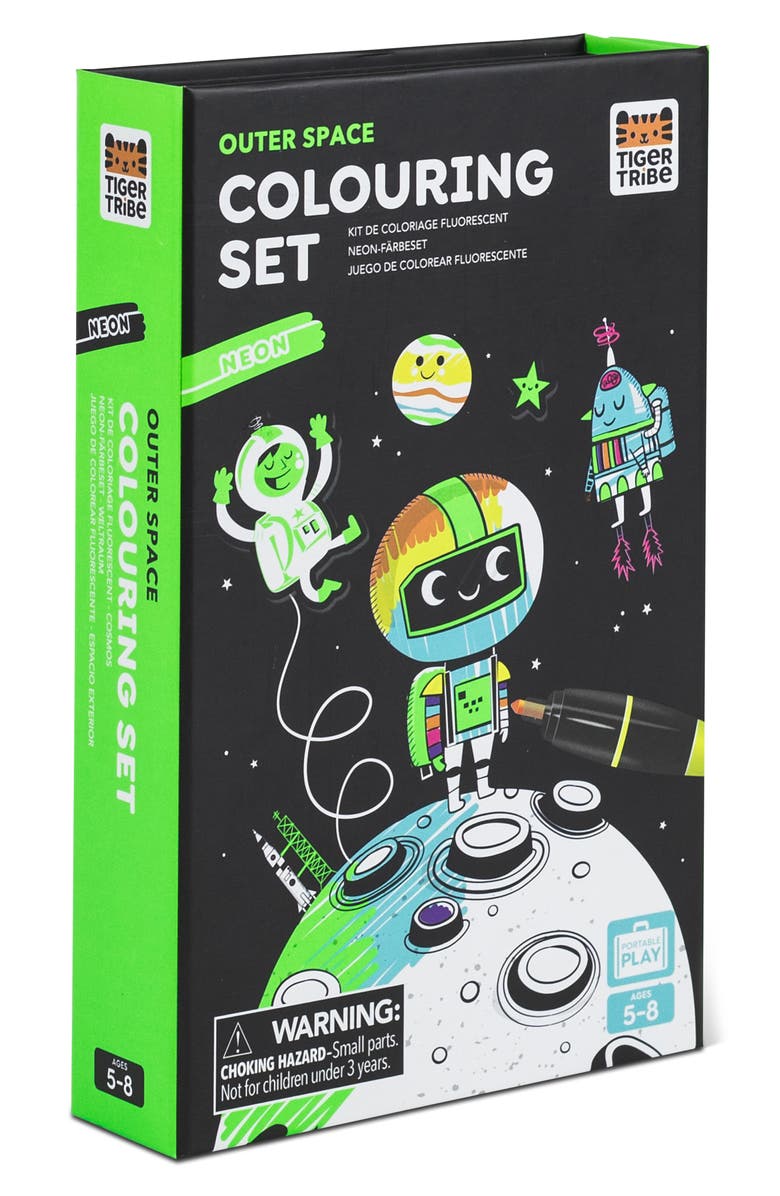 TIGER TRIBE Outer Space Neon Coloring Set, Alternate, color, Multi