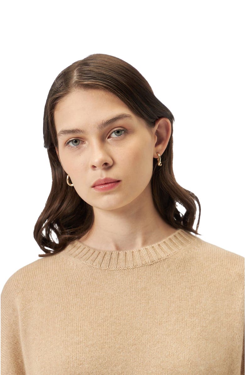 GOBI Mongolian Cashmere Loose-Fit Cashmere Sweater, Alternate, color, Beige