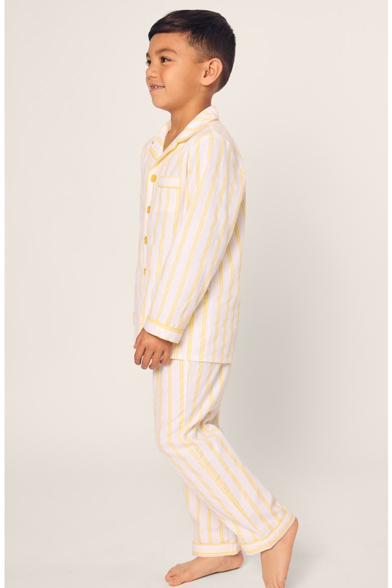 Sunny Stripe TWill Pajamas, Alternate, color, YELLOW