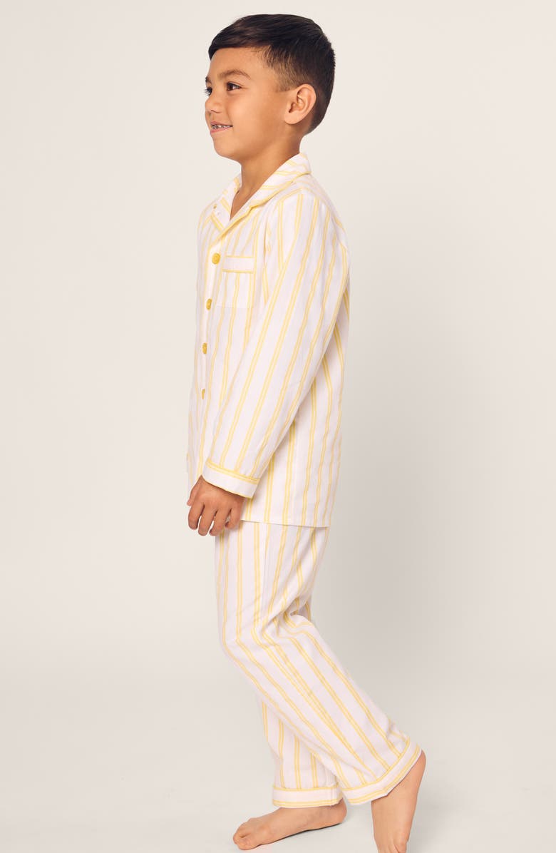 Petite Plume Kids' Stripe Cotton Blend Twill Two-Piece Pajamas, Alternate, color,