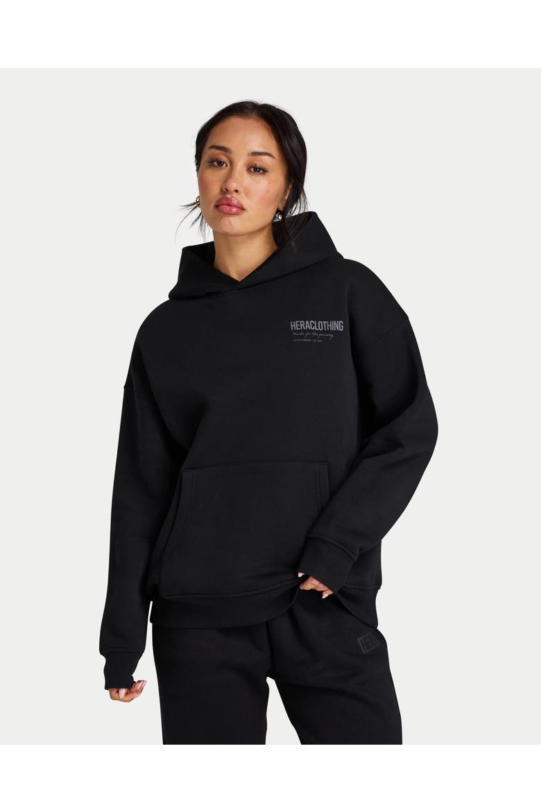 Club '15 Oversized Fit Hoodie, Main, color, Black