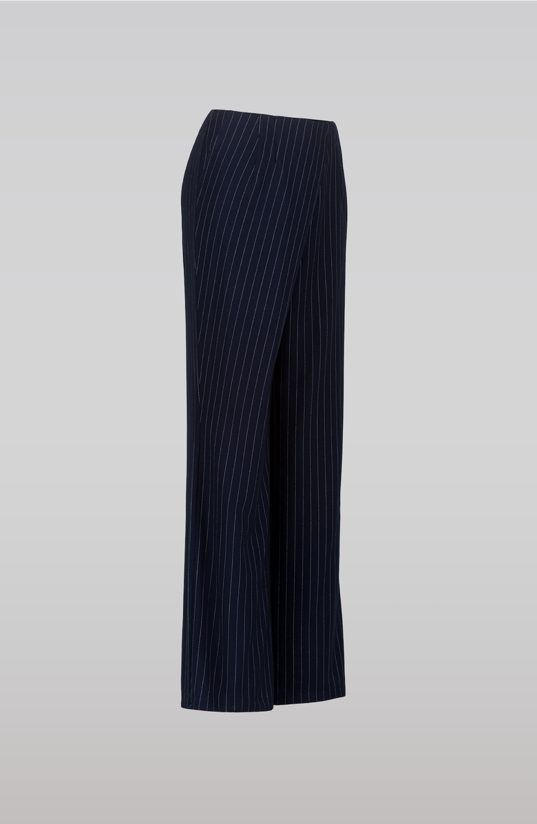 SAEMDI Pinstripe Trousers, Alternate, color, Navy