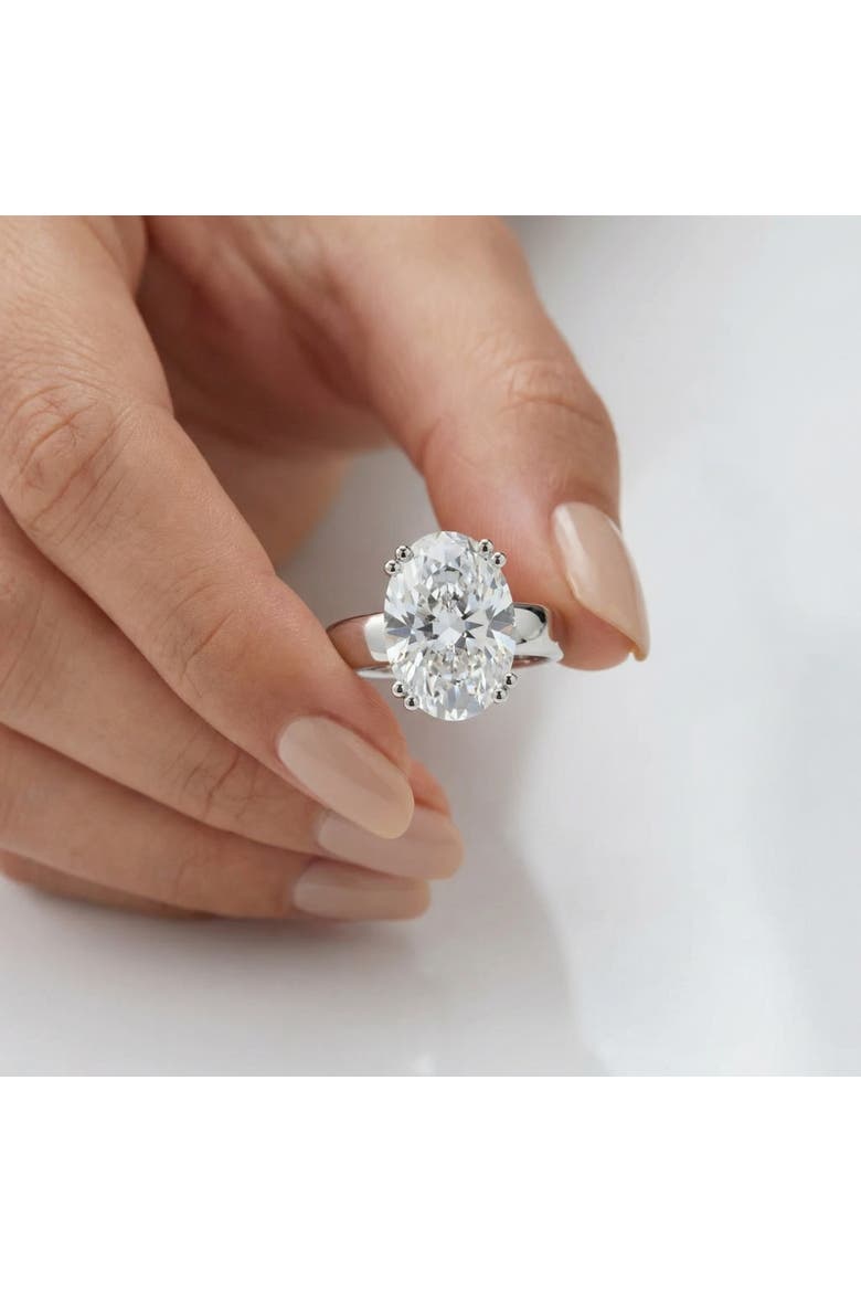 Certified 4Ct Oval Diamond Solitaire Engagement Ring Lab Grown, Alternate, color, 14k Yellow Gold