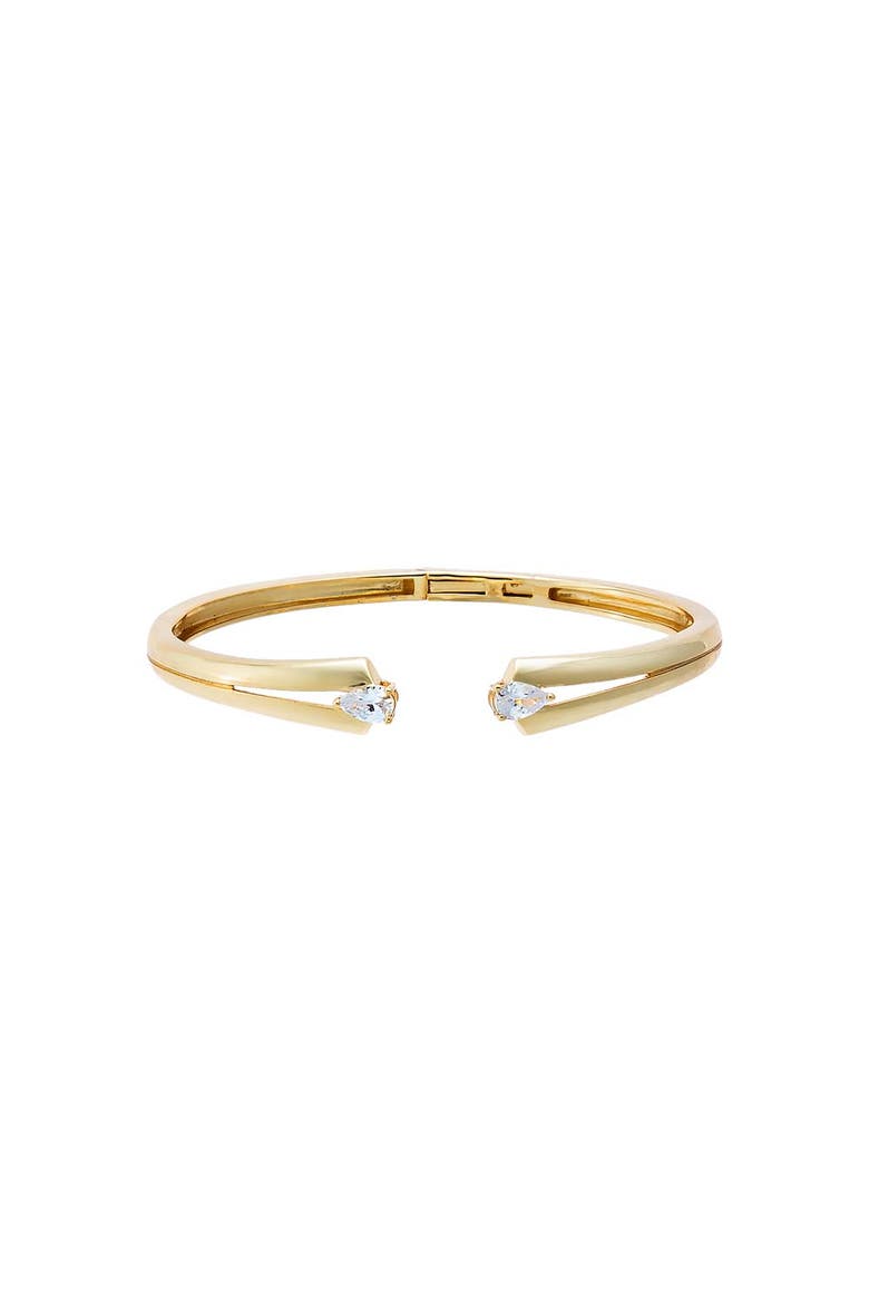 CZ Tip Open Bangle Bracelet, Main, color, Gold
