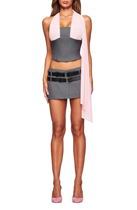 Devon Pinstripe Miniskirt