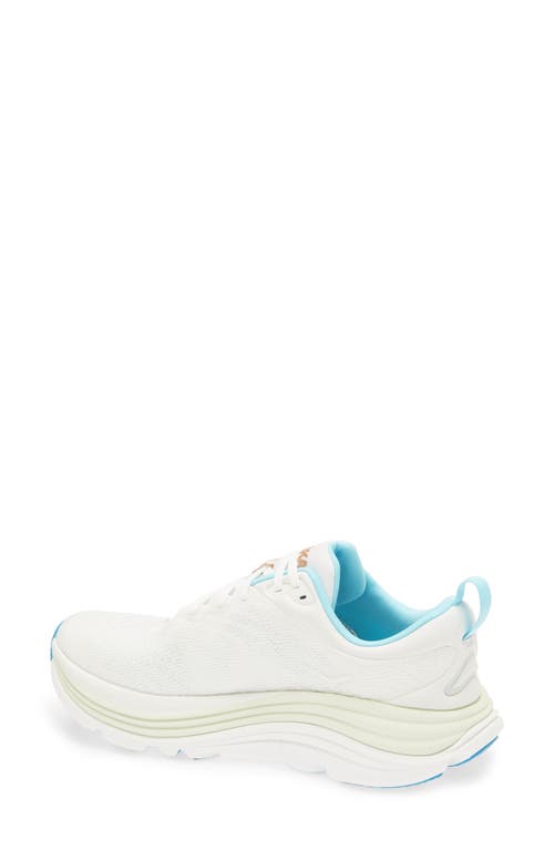 Hoka Gaviota 5 Running Shoe In Frost/rose Gold