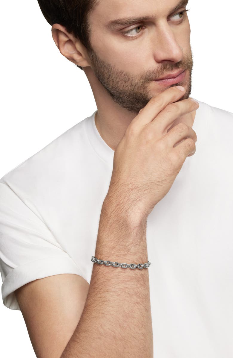 David Yurman Deco Chain Link Bracelet, Alternate, color, Sterling Silver