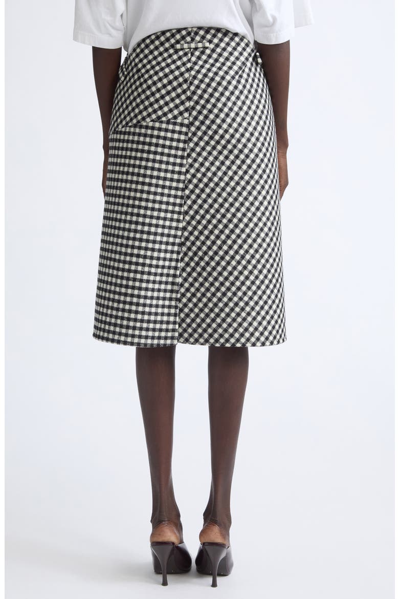 Asymmetric Wool Blend Skirt, Alternate, color, BLACK/ WHITE
