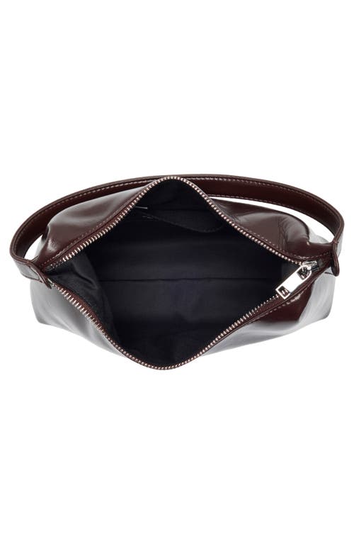 Stand Oil Plump Faux Leather Shoulder Bag In Brown