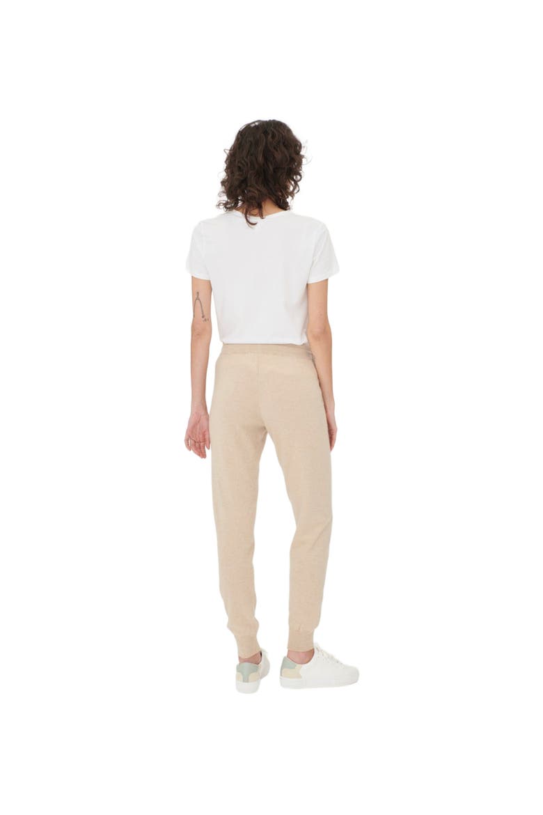 Cuffed Cashmere Jogger, Alternate, color, beige
