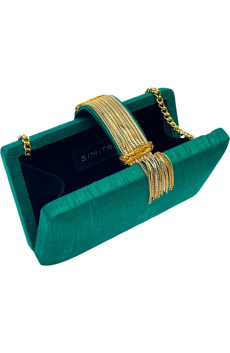 Simitri Jewel Fringe Clutch, Alternate, color, Emerald Green