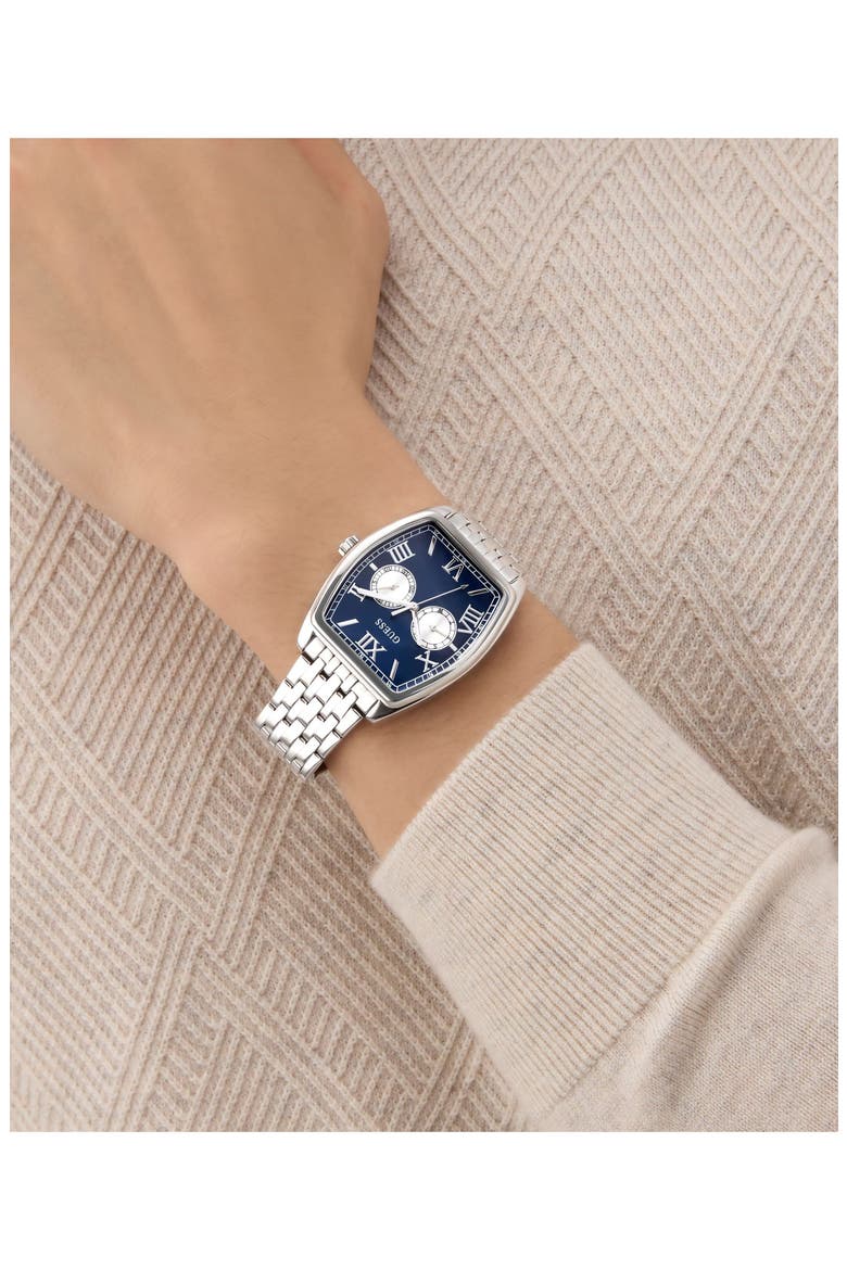 Multifunction Tonneau Bracelet Watch, 38mm, Alternate, color, SILVER TONE