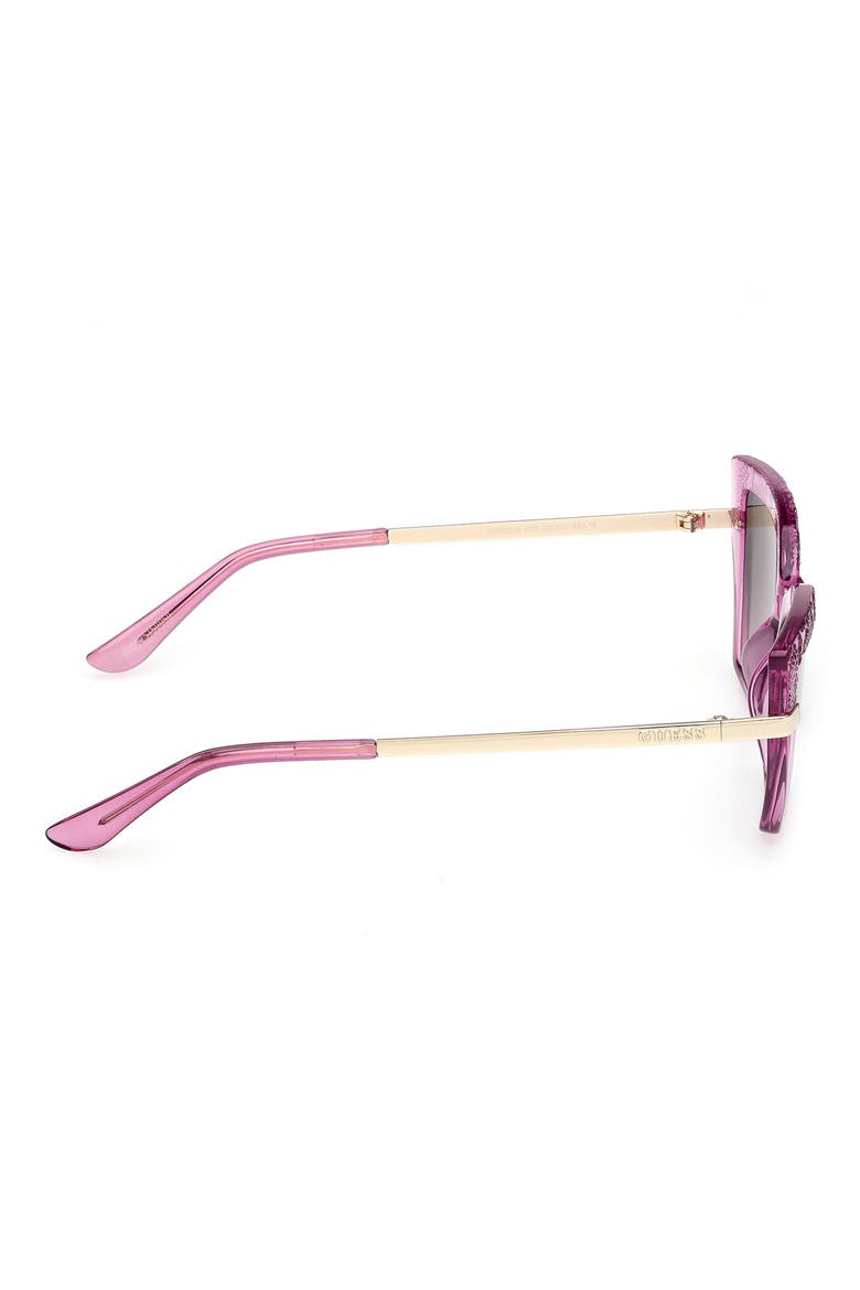Rectangular Sunglasses, Alternate, color, SHINY VIOLET / GRADIENT SMOKE