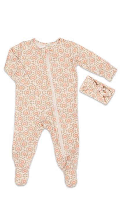 Jersey Long Sleeve Footie & Head Wrap Set