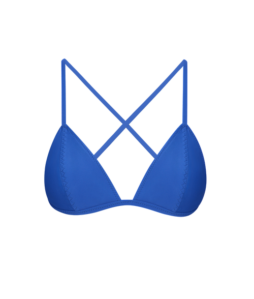 Ansea The Reversible Triangle Top In Black/blue
