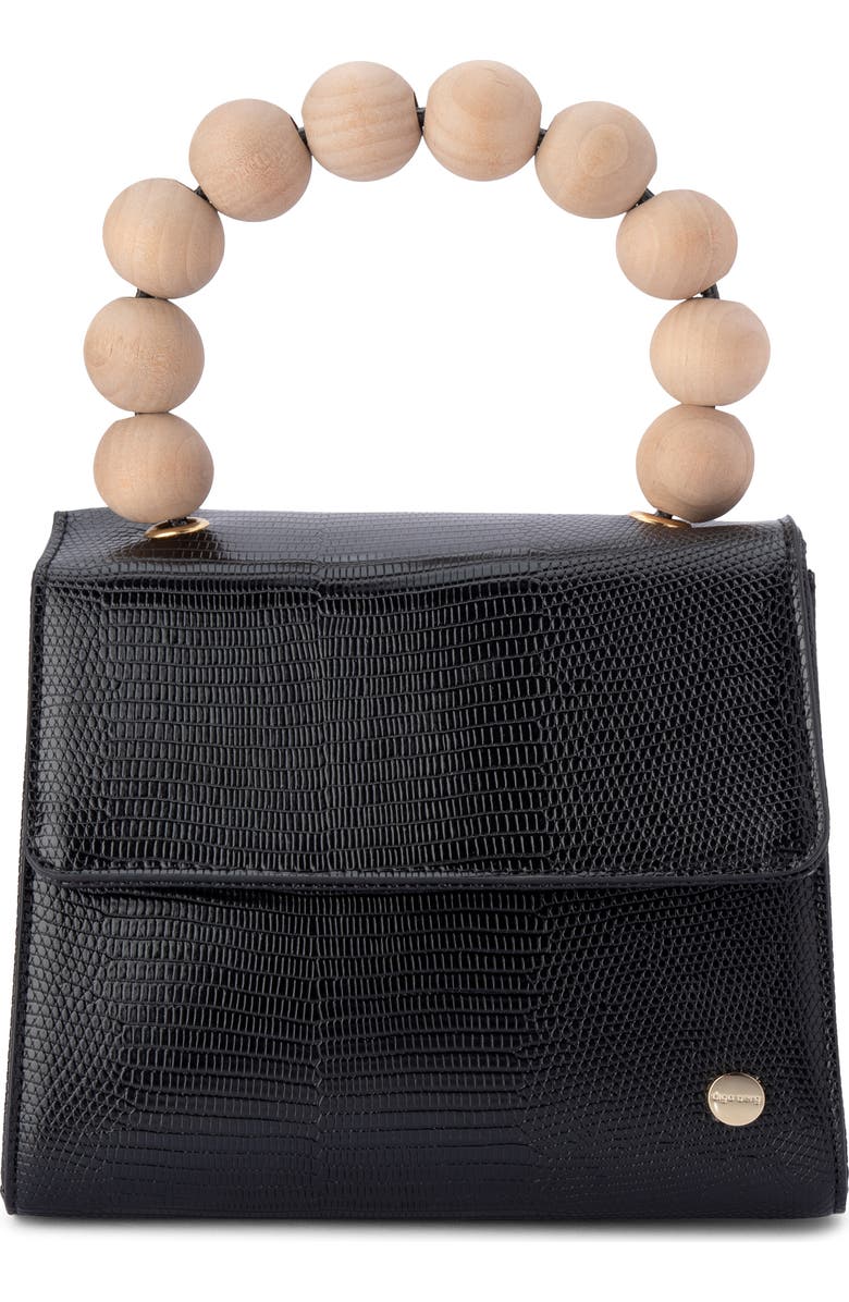 Olga Berg Caylee Wooden Bead Handbag, Main, color,