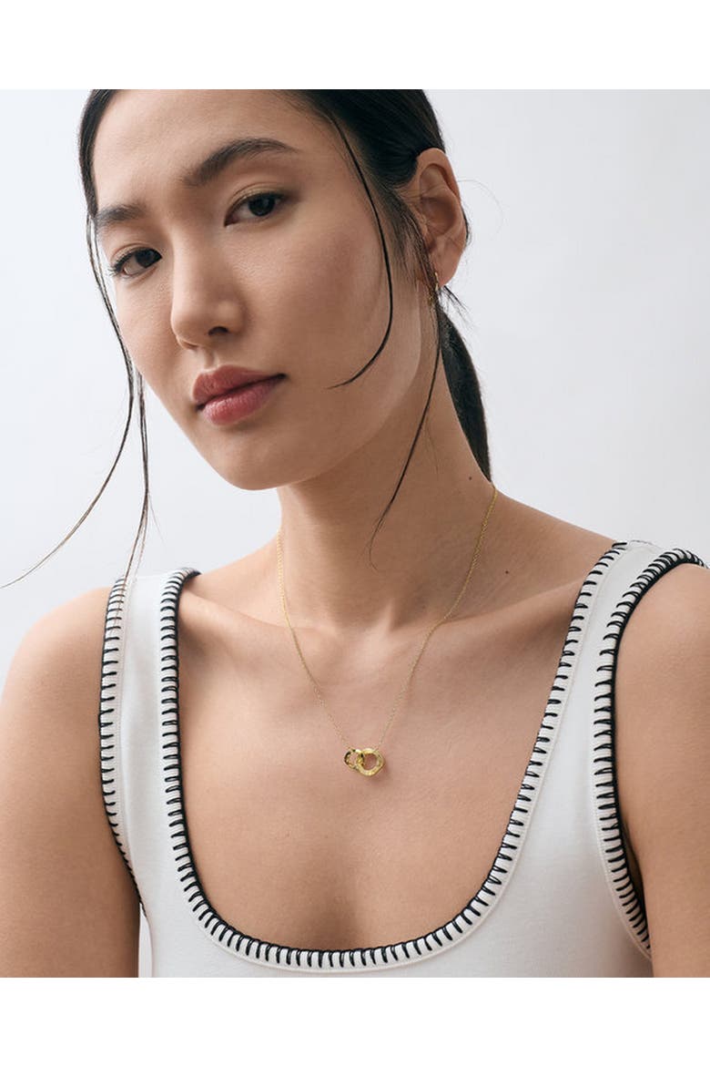 Gold Raye Link Necklace, Alternate, color, Gold