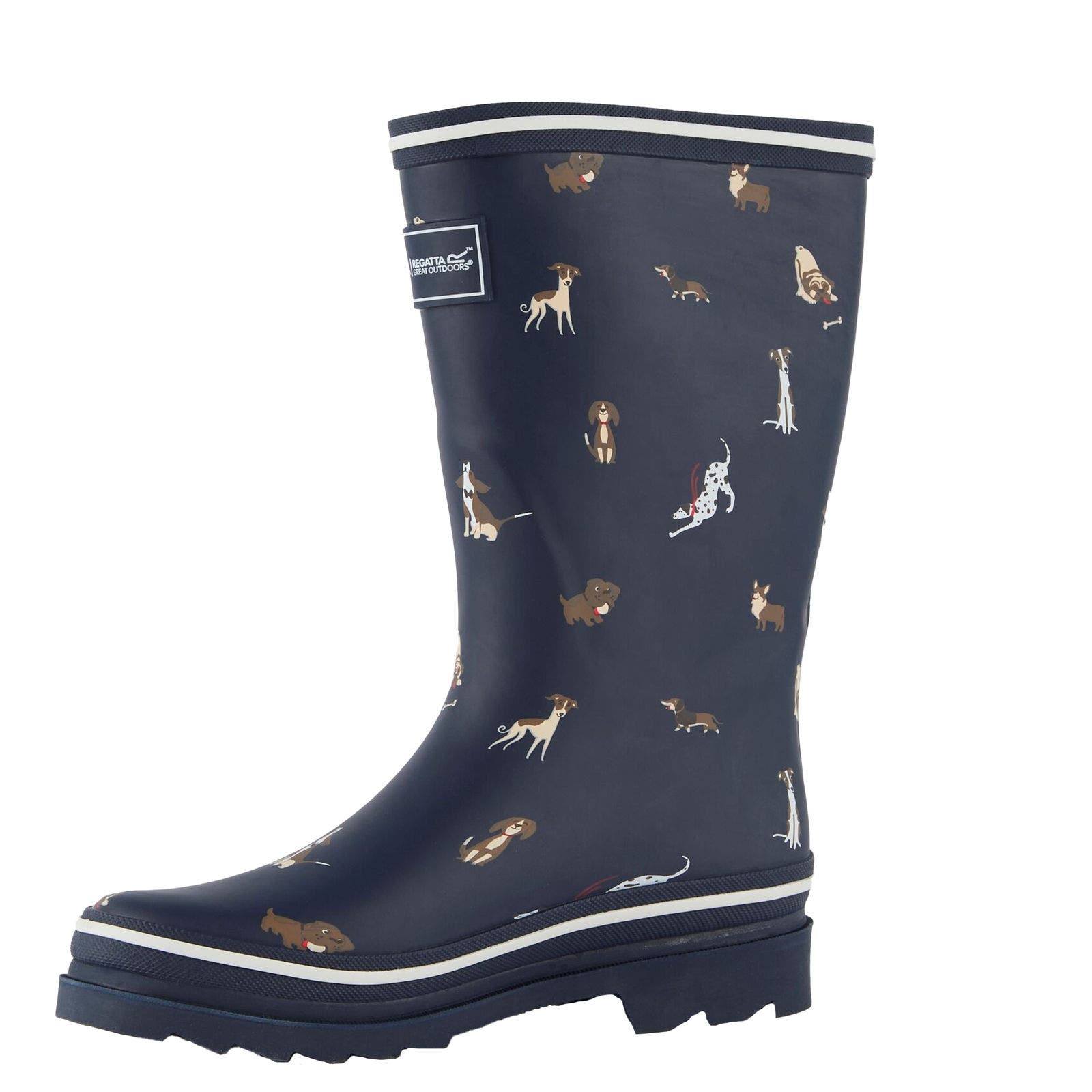 Amelia Dogs Galoshes, Alternate, color, Navy