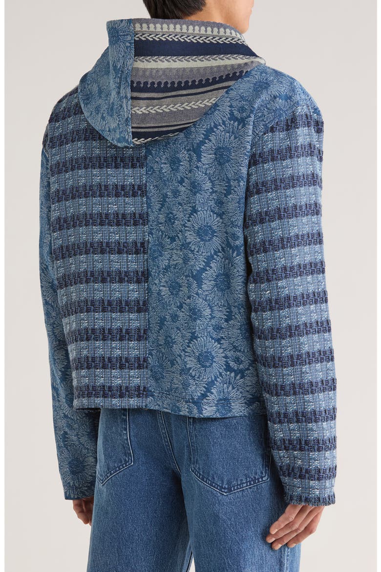 Indigo Tapestry Hoodie, Alternate, color, INDIGO