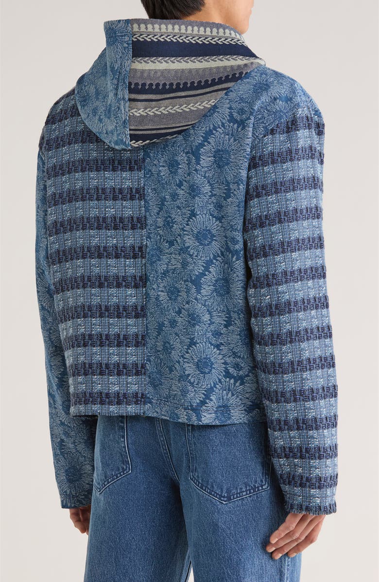 HONOR THE GIFT Indigo Tapestry Hoodie, Alternate, color, Indigo