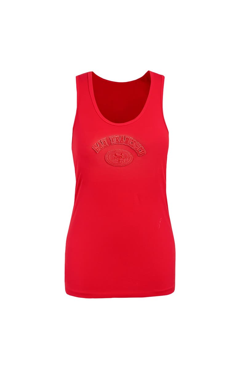 PRO STANDARD Women's Pro Standard Scarlet San Francisco 49ers Triple Tonal Racerback Tank Top, Alternate, color, 