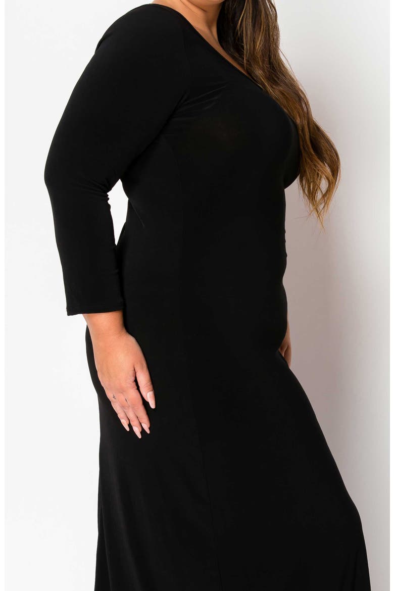 Ashe Long Sleeve Maxi Dress, Alternate, color, BLACK