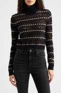 FRAME The Delicate Fair Isle Turtleneck Sweater