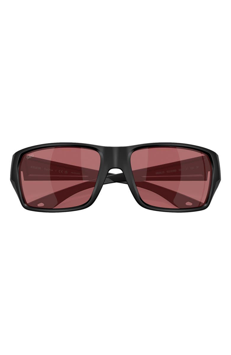Costa Del Mar Tailfin 60mm Sunglasses, Alternate, color, Matte Black / Rose 580G