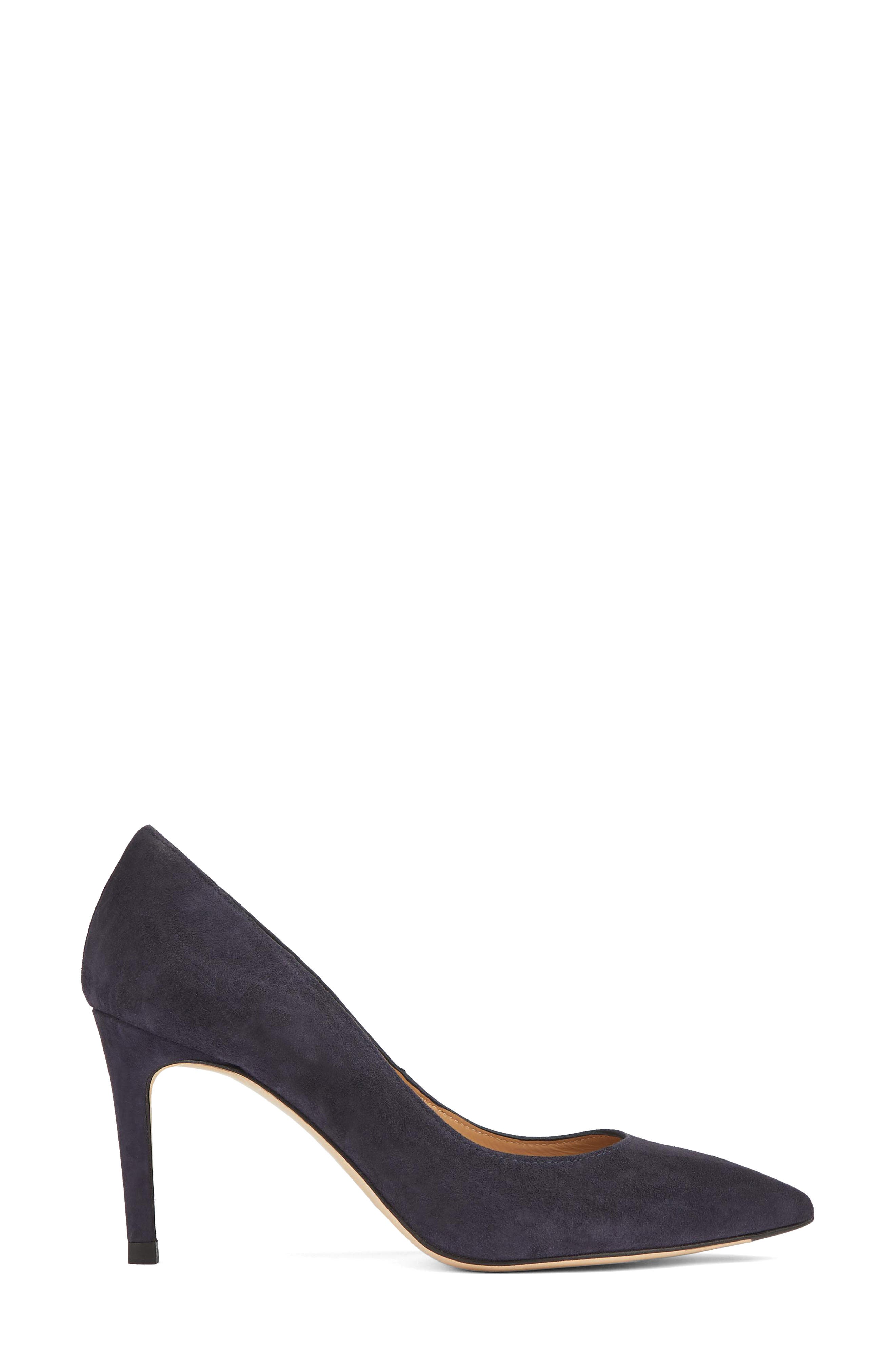 LK Bennett Floret Pointed Toe Pump, Alternate, color, Navy