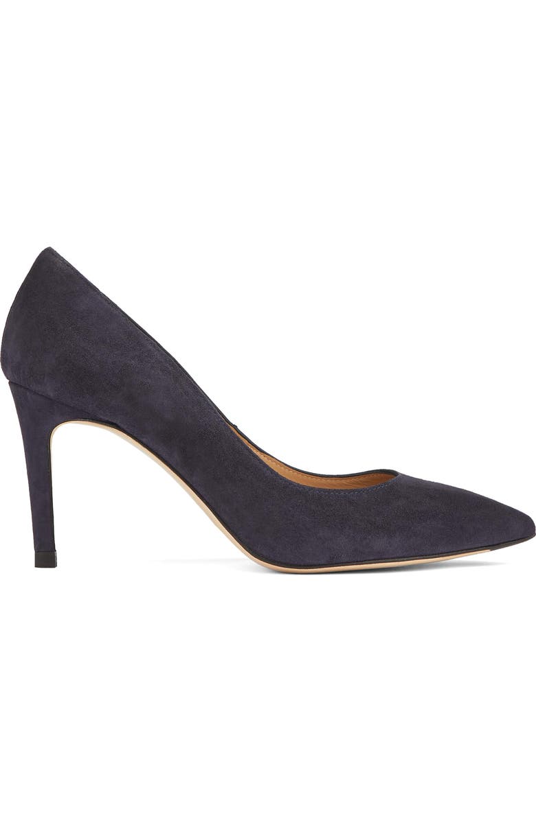 LK Bennett Floret Pointed Toe Pump, Alternate, color, Navy