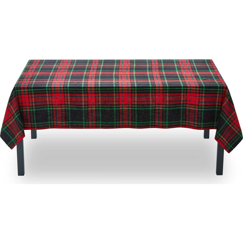 Tag Christmas Plaid Tablecloth In Multi