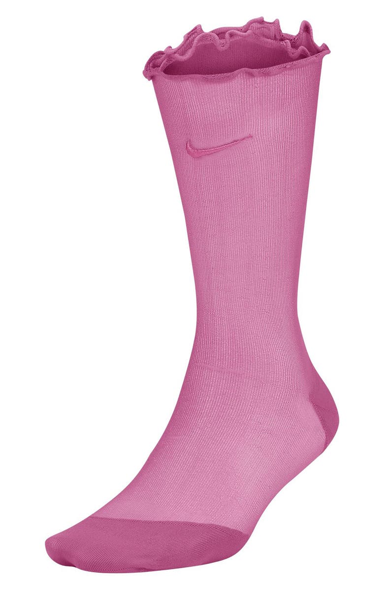 Nike Sheer Nylon Roll Top Socks, Main, color, 