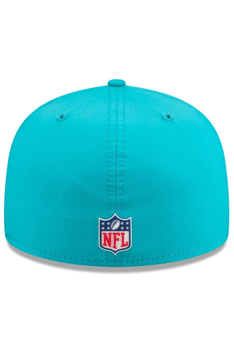 New Era Men's New Era Aqua Miami Dolphins 2025 Sideline  59FIFTY Fitted Hat, Alternate, color, Aqua