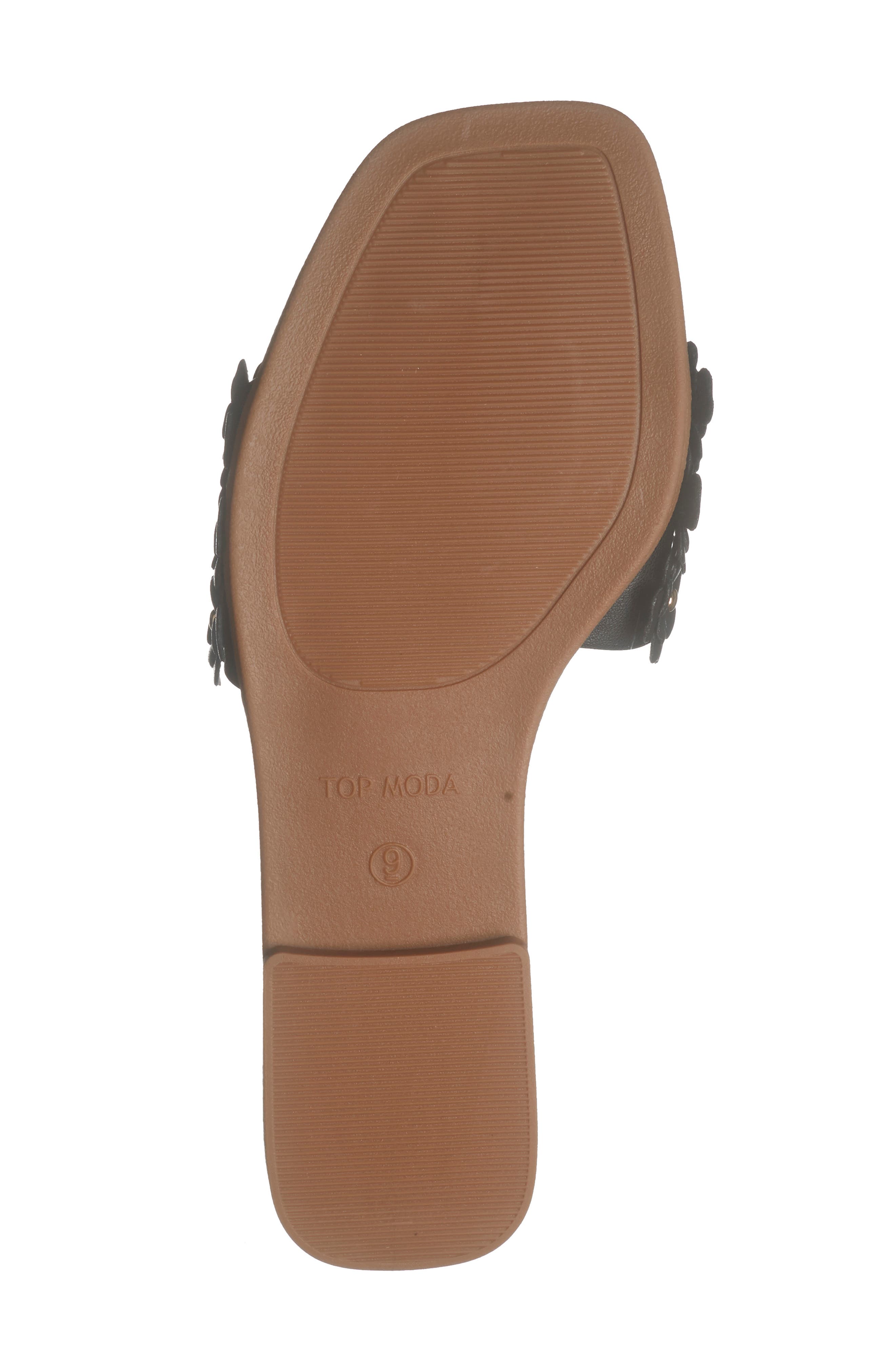 TOP MODA Autumn Slide Sandal, Alternate, color, Black Pu