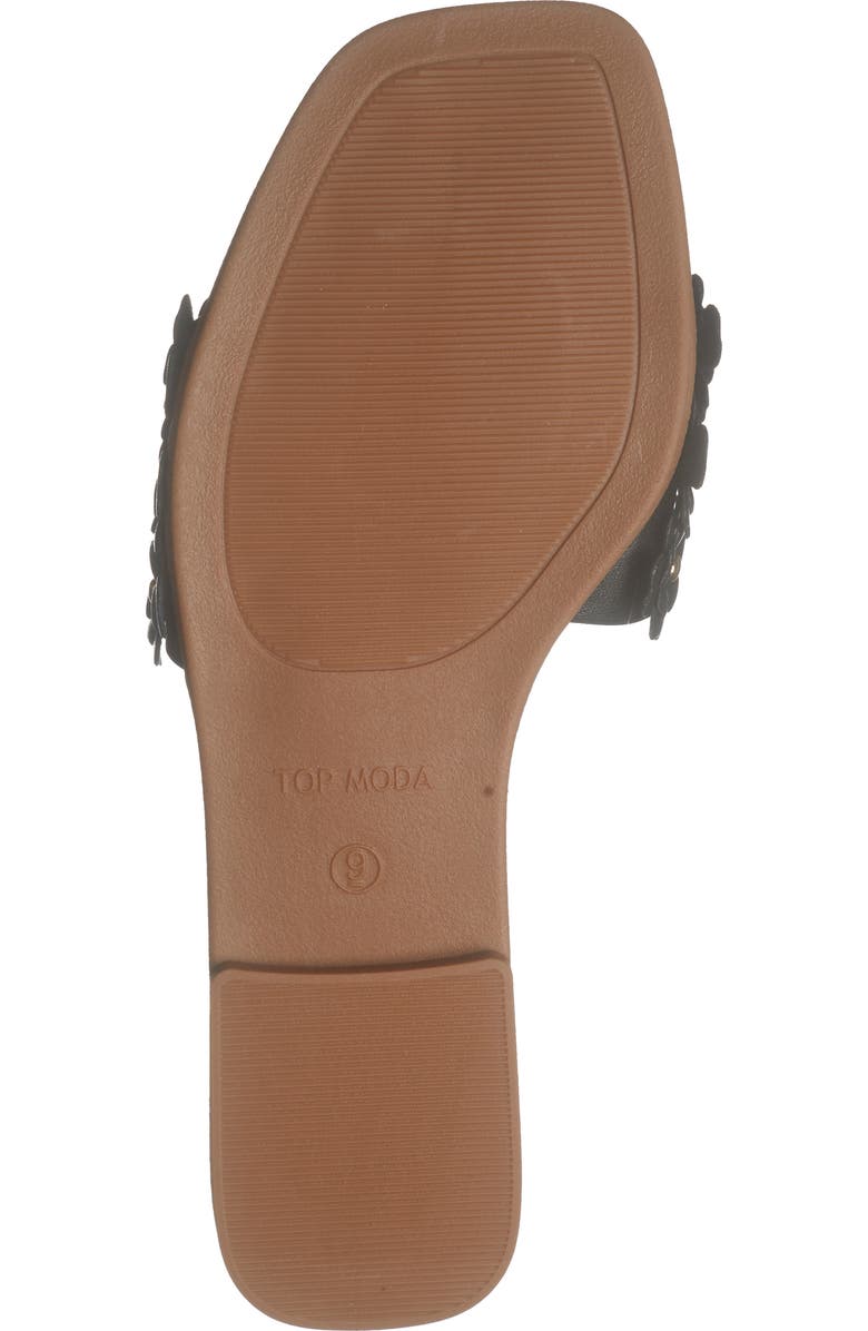 TOP MODA Autumn Slide Sandal, Alternate, color, Black Pu