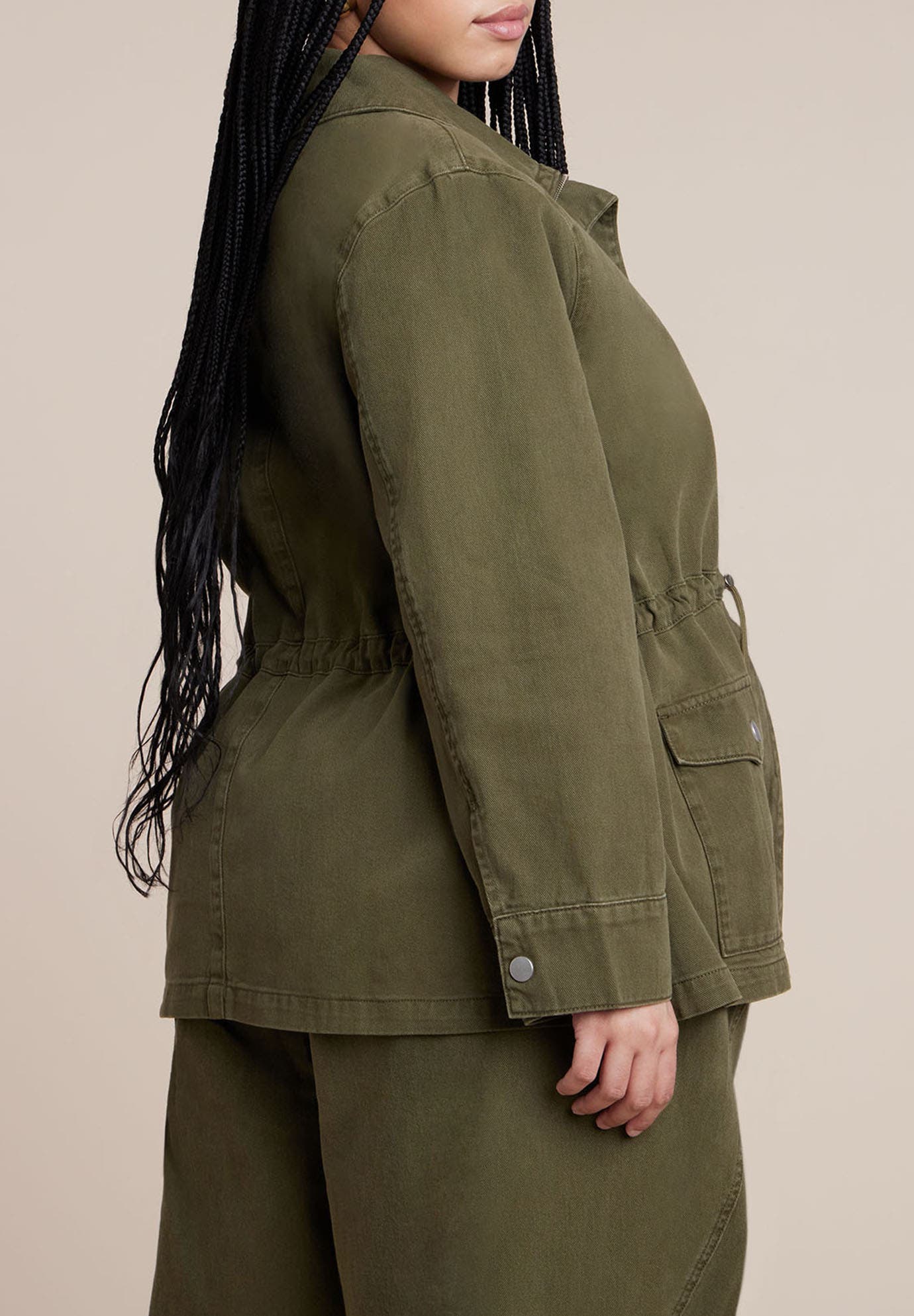 Drawstring Waist Cargo Jacket - image 2