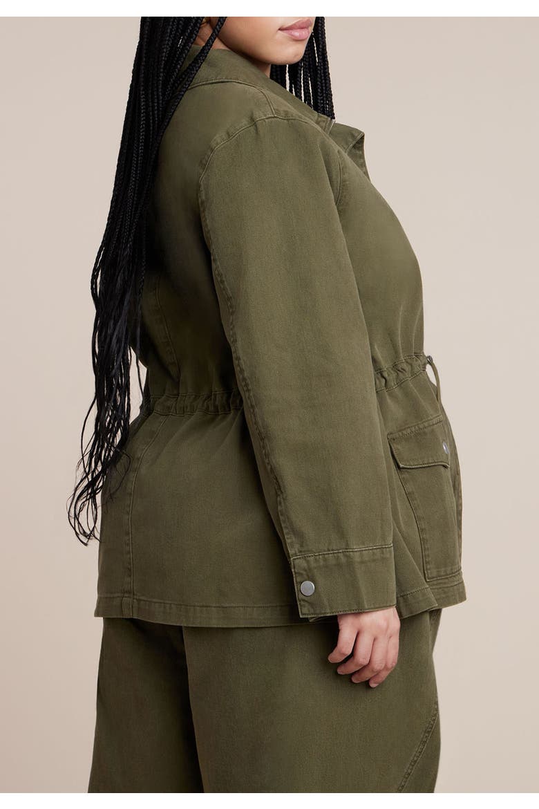 Drawstring Waist Cargo Jacket, Alternate, color, WINTER MOSS