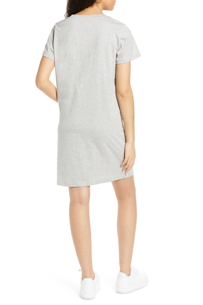 Kick Back T-Shirt Dress, Alternate, color, HEATHER GREY