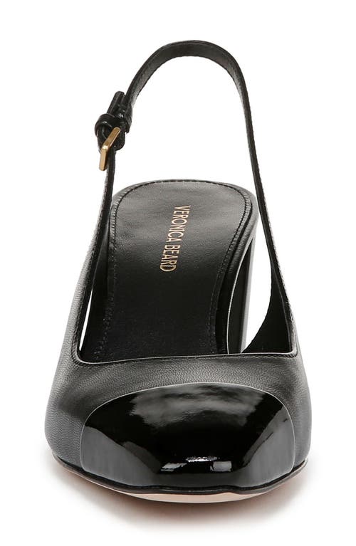 Shop Veronica Beard Cecile Cap Toe Slingback Pump In Black/black