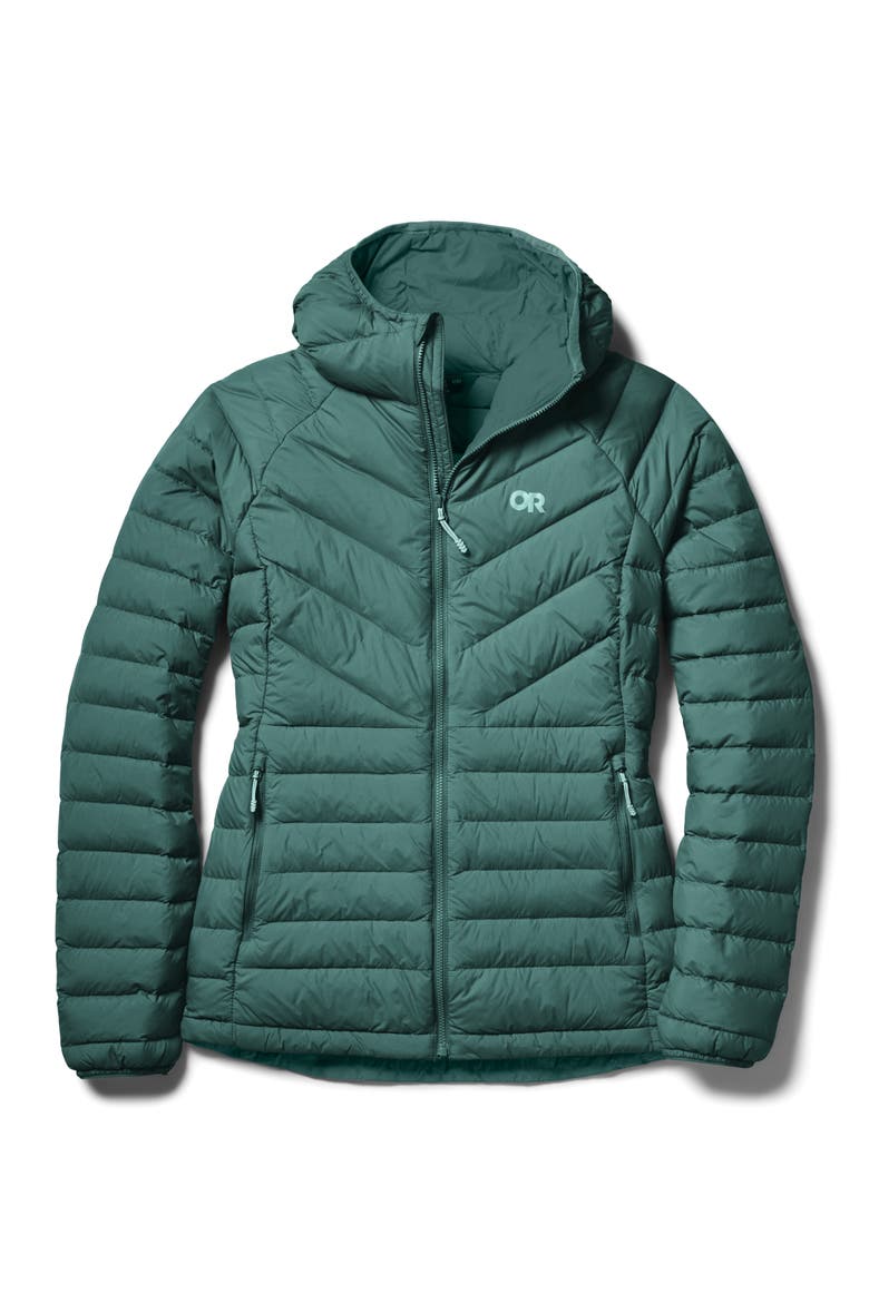 Transcendent Water Resistant 800 Fill Power Down Jacket, Alternate, color, MALACHITE