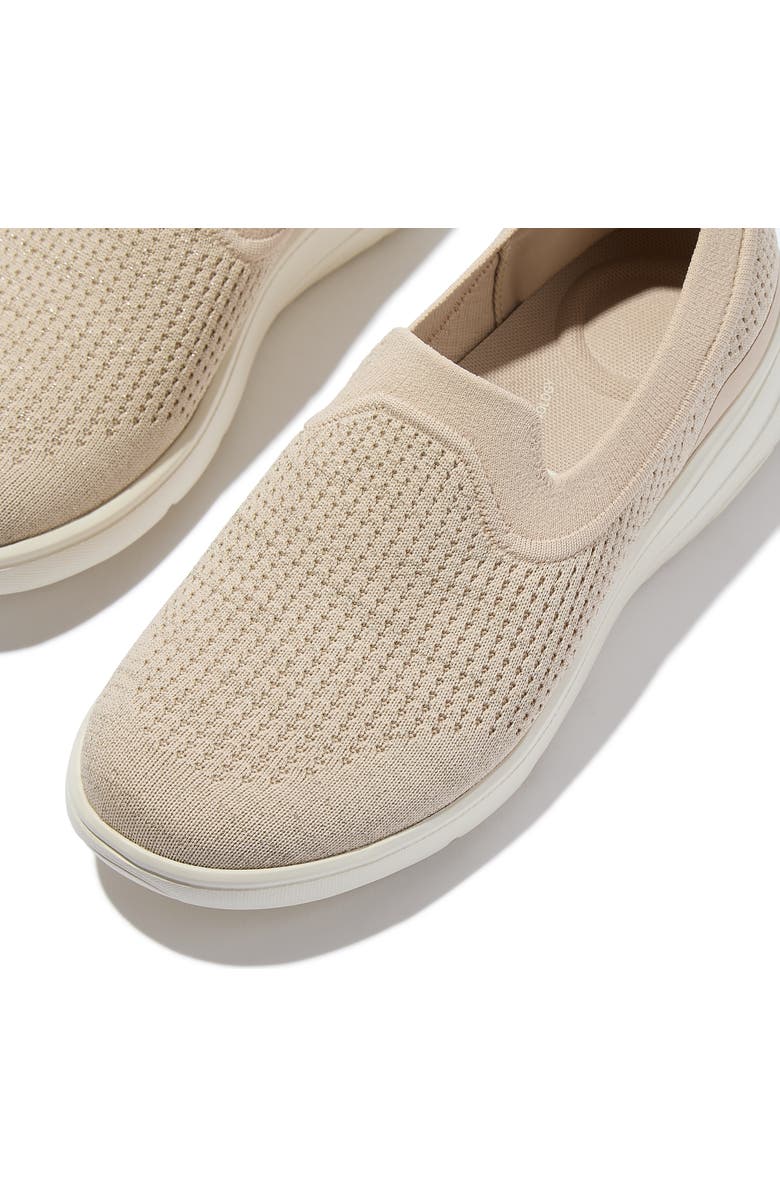 FitFlop Super-Q Knit Slip-Ons, Alternate, color, Stone Beige/Platino